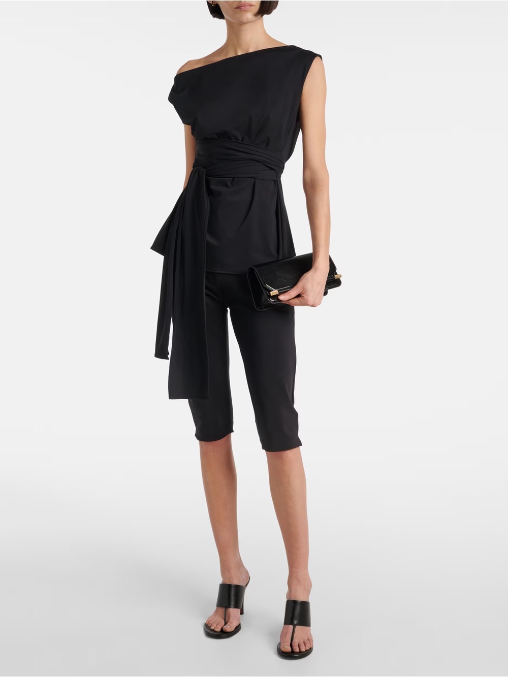 Rohe Black Off-Shoulder Wrap Top Size 40/US 10 - Picture 3 of 10